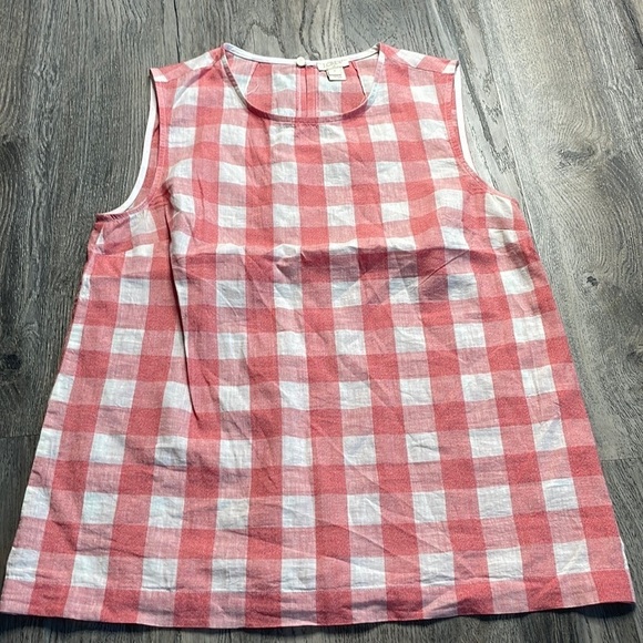 J.Crew Factory Gingham sleeveless blouse, size 4 - Picture 1 of 10